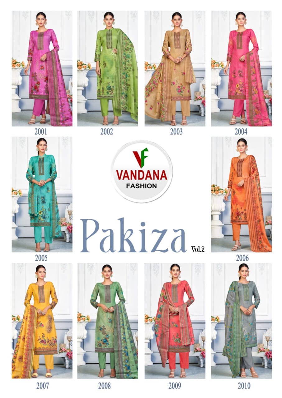 Vandana Pakiza Vol 2 Printed Cotton Dress Materials
